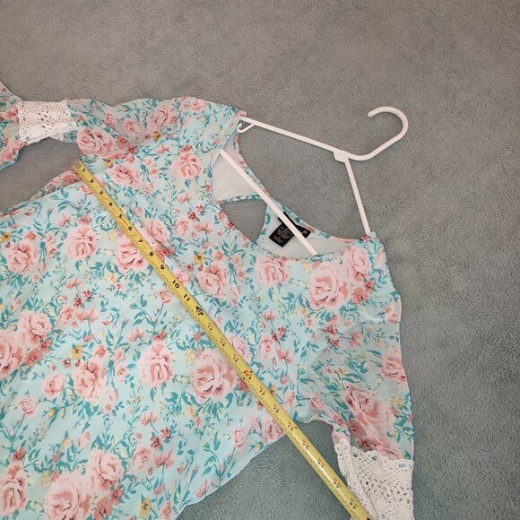 Size L Feathers Dress Flowy Summer Office School Midi Short No Waist Embroidery - Picture 6 of 10